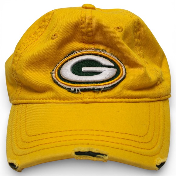 NFL Team Apparel Other - NFL Team Apparel Green Bay Packers Hat Adult OSFM Yellow Distressed Strapback